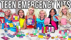 the teen emergency kits are on display