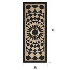 an area rug is shown with measurements for the size and width, including the floor