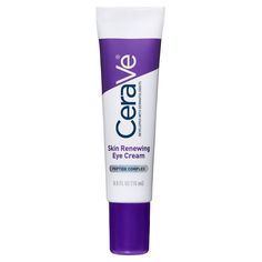 Product Description: Developed with dermatologists, CeraVe Skin Renewing Eye Cream features an anti-aging peptide complex, hyaluronic acid, niacinamide, and caffeine to fight signs of aging around the delicate eye area. With continued use, this multi-tasking, anti-aging firming eye cream helps to improve the look of crow's feet wrinkles & fine lines, reveal firmer skin, and visibly brighten tired looking eyes. This lightweight and deeply hydrating eye cream delivers all-day moisture for eyes. Sk Cerave Eye Cream, Eye Cream For Wrinkles, Cerave Skincare, Eye Moisturizer, Caffeine Eye Cream, Eye Wrinkle Cream, Hydrating Eye Cream, Firmer Skin, Firming Eye Cream