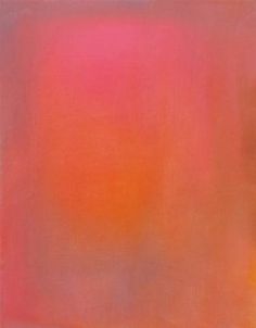 an abstract painting with orange and pink colors