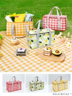 BagForLove - Outdoor Picnic Bag with Stylish Color-Contrasting Design White Large Capacity Bag For Picnic, Rectangular Lunch Bag For Summer Outdoor, Rectangular Summer Outdoor Lunch Bag, Trendy Rectangular Shoulder Bag For Picnic, Rectangular Bags For Picnic In Spring, Large Capacity Bags For Spring Picnic, Trendy Rectangular Picnic Bag, Trendy Rectangular Bag For Picnic, Trendy Rectangular Bags For Picnic