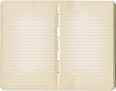 an open notebook with lined paper on top