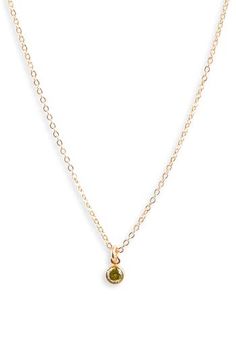 A mini pendant necklace offers sweet sparkle with a birthstone-inspired cubic zirconia charm in the color of your choice. 16" length 14k-gold fill/cubic zirconia Made in the USA Charm Pendant Necklace, Birthstone Charms, Mini Pendant, Charm Pendant, Womens Jewelry Necklace, Cubic Zirconia, Gold Filled, Sparkle, Nordstrom