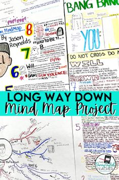 long way down mind map project for kids to learn how to write and draw with