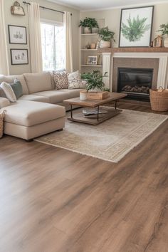 the living room is clean and ready to be used as a home decorating area