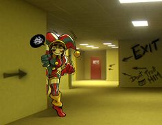 an image of a cartoon character in the hallway