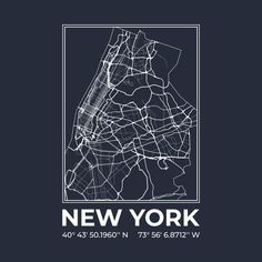 Check out this awesome 'New+York+minimilaist+map+%28white+edition%29' design on @TeePublic! Map Outline, Map Of New York, Map Design, Graphic Design Logo, Graphic Tshirt, Shirt Designs, Logo Design