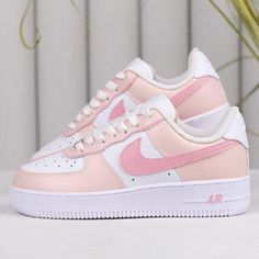 Pearl Pink Custom Air Force 1 – XX CUSTOM Pink Custom Air Force, Custom Air Force Ones, Nike Shoes Women Fashion, Pretty Sneakers, Air Force 1s, Nike Fashion Shoes, Preppy Shoes, All Nike Shoes, Air Force 1 Custom