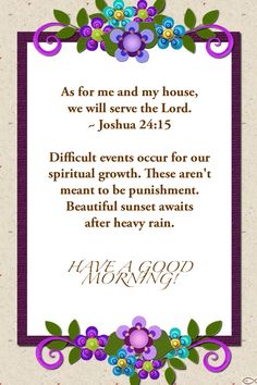 a greeting card with the words as for me and my house, we will serve the lord