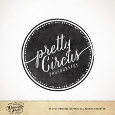 a black and white photo with the words pretty circus on it's circle logo