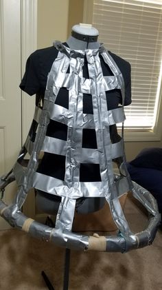 a mannequin made out of duct tape