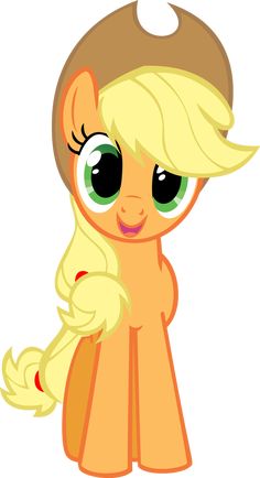 a pony with blonde hair and big eyes