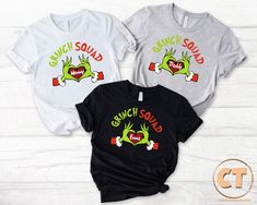 Custom Grinch Family T-Shirt, Christmas Matching Grinch Squad Family Shirt, Personalized Grinch Hand Heart Shirt, Christmas Family Pajamas Gift HOW TO ORDER 1-) Please, check and review all the photos. 2-) Choose your t-shirt size and color. *Different styles of shirts may have different shades of the same color choice due to different manufacturer brands. *For this reason, we recommend matching shirts from the same styles if you want precisely matching colors (ex. Unisex, V-necks, Toddler, etc. Grinch Christmas Shirts Zazzle, Grinchmas Party, Christmas Family Pajamas, Funny Grinch, Grinch Hand, Grinch T Shirt, Family Tshirt, Grinch Hands, Grinch Shirts