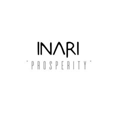 the word nari prosperity is written in black on a white background with an abstract design