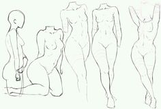 three different female body shapes, one in the middle and one on the right side