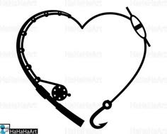 a fishing hook in the shape of a heart