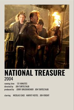 a movie poster for national treasure with the characters from the film's main characters