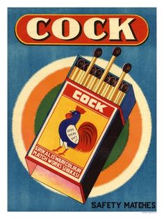 Safety Cock Matchbook Art, Matchbox Art, Safety Matches, Match Box, Vintage Packaging, Vintage Graphic Design, Nalu, Vintage Labels, Robins