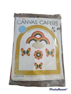 a bag that has some kind of design on it with the words canvass capers