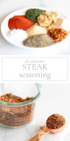 the ultimate steak seasoning recipe in a glass bowl