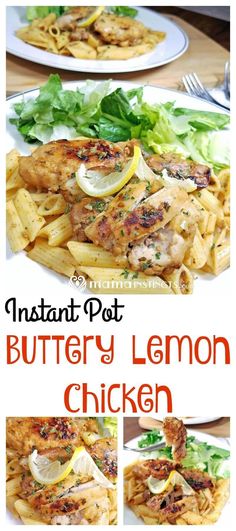 an image of buttery lemon chicken with pasta