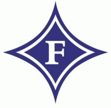 the f logo is shown in blue and white