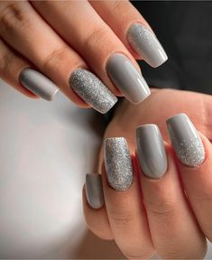 Winter Nail Color, Grey Gel Nails, Muted Sage Green, Winter Nail Colors, Muted Sage, Winter Landscapes, Nude Nail Polish, Nude Nail