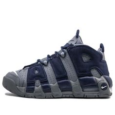 Nike Air More Uptempo GS Georgetown Hoyas 415082-009 Drawstring Jeans, Nike Air More Uptempo, Georgetown Hoyas, Nike Air More, Dunk Low Nike, Kids Basketball, Nike Dunk Low, Kids Nike, Sneaker Collection