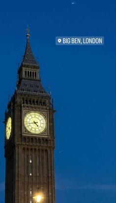 the big ben clock tower towering over the city of london, england at night time