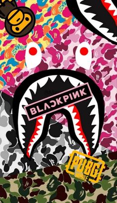 an image of a poster with the words blax pink on it