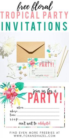 the free tropical party printables are perfect for any type of party or celebration