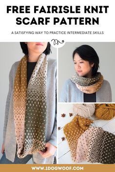 the free pattern for this scarf is easy to make and looks great on any woman's face