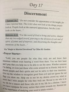 an open book with the words discernment on it