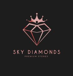 the logo for sky diamonds premium stones