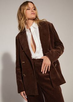 THE AGNES BLAZER Bohemian Style Dresses, Cords Pants, Corduroy Blazer, Favorite Daughter, Business Suit, Blazer Outfits, Fall Jackets, Double Breasted Blazer, Womens Fall