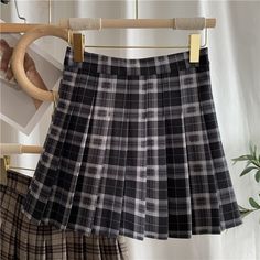 Pleated tennis skirt with a variety of checkered patterns to choose from. Concealed side zipper. Lined with safety shorts. S: 24" waist, 38" hips, 14.5" length M: 25.5" waist, 39.5" hips, 15" length L: 27" waist, 41" hips, 15.5" length XL: 28.5" waist, 42.5" hips, 16" length Plaid Skirted Skort For School, Plaid Skort For School, Fitted Plaid Tennis Skirt For School, Fitted Plaid Skort For School, Plaid School Uniform Skort, School Uniform Plaid Skort, Casual Plaid Mini Tennis Skirt, School Uniform Plaid Skort For School, Plaid Pleated Short Skort