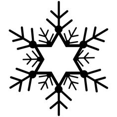 a black and white snowflake on a white background