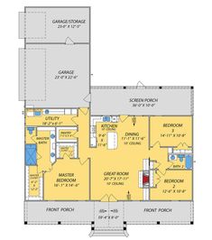 the first floor plan for a house