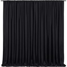 the black curtain is closed and ready to be hung