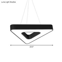 the luma light studio's suspended pendant lamp is shown in black and white