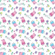 pep the pig wallpaper with flowers and butterflies