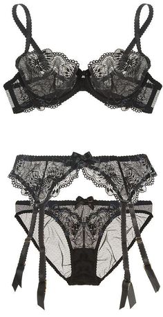 From sweet to scandalous, we're shopping lingerie just in time for Valentine's Day - see our favorite styles here! Lingerie Inspiration, Hot Lingerie, Trendy Swimwear, Garter Set, Dolce E Gabbana, Agent Provocateur, Luxury Lingerie