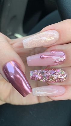 nails;balarina nails;nail art designs;jamberry nails;essie nail art;nails diy;nov nails; French Pedicure, Her Nails, Blue Nail, Ballerina Nails, Summer Nails Colors, Jamberry Nails, Gel Nail Designs, Coffin Nails Designs, Nail Gel