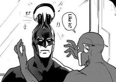 the batman is talking to his friend