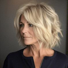 Bob with Soft Waves and Blonde Highlights Spikey Pixie, Short Copper Hair, Long To Short Hair Transformation, Haircuts Ideas For Women, Smokers Lines, Short Hair Transformation, Hairstyles For Wavy Hair, Short Haircuts For Older Women, Cute Easy Hairstyles