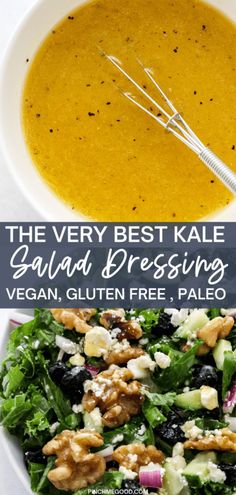 the very best kale salad dressing is vegan, gluten free and pale