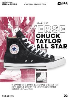 an advertisement for converse chuck taylor all star sneakers