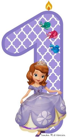 the letter f is for princess with an image of her in purple dress and tiara