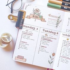 Weekly Log, Organization Bullet Journal, Bullet Journal Ideas Templates, Bullet Journal Banner, Bullet Journal Paper, Bullet Journal Aesthetic, Cute Journals, Dutch Door