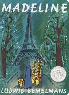 a book cover with an image of the eiffel tower in green and yellow